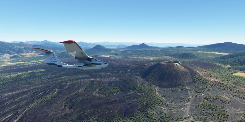 Paricutin volcano in Microsoft Flight Simulator